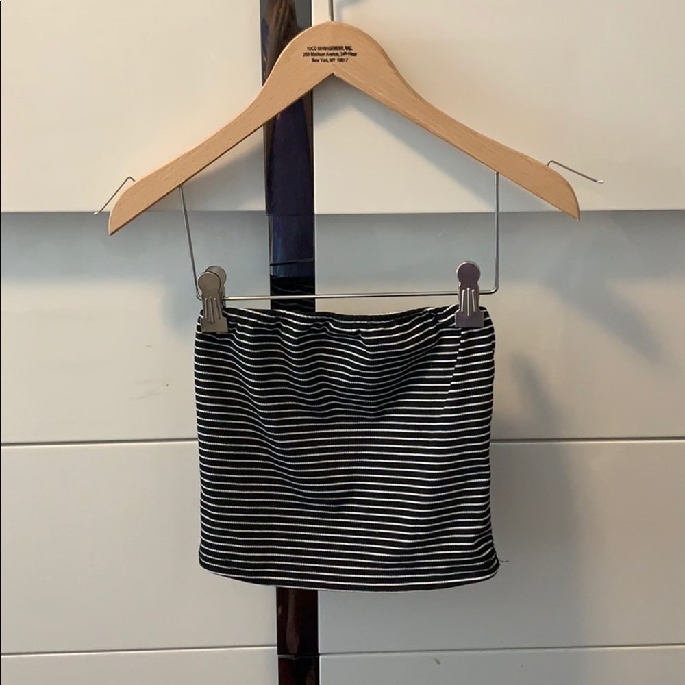 Cropped Tube Top Striped